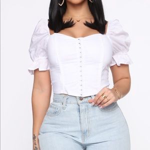 White Corset Like Fashion Nova Top